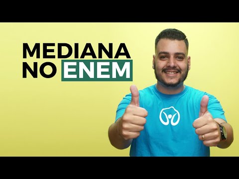 Professor ao lado do texto"Mediana no Enem 2018".